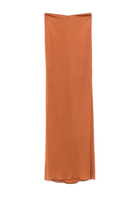 Burnt orange knot-detailed maxi skirt Giuseppe di morabito - women GIUSEPPE DI MORABITO | 04SSSK1410441227